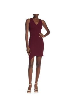 Love...Ady Deep V Asymmetrical Tank Dress